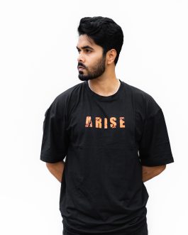 Arise Drop Shoulder T-Shirt Black/Orange