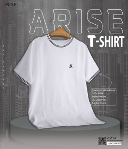 Arise Crew Neck T-Shirt Raglan Shape (White)